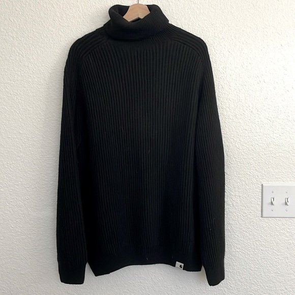 Carhartt WIP Black Mia Turtleneck Sweater Large - Picture 1 of 4